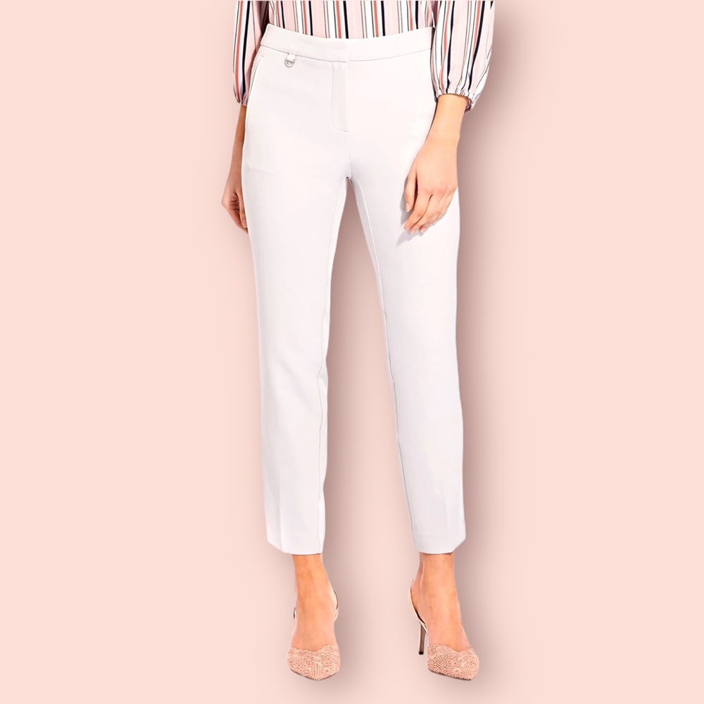 Adrianna Papell White Dress Pant Size 10